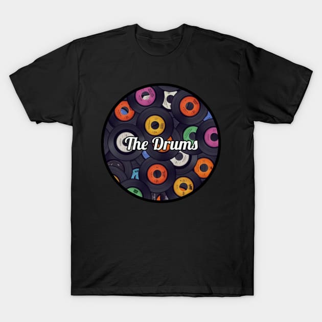 The Drums / Vinyl Records Style T-Shirt by Mieren Artwork 